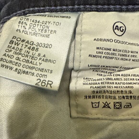 AG Adriano Goldschmied Skinny Jeans Size 26 R Blue The Prima Cigarette Mid-Rise - Picture 8 of 13